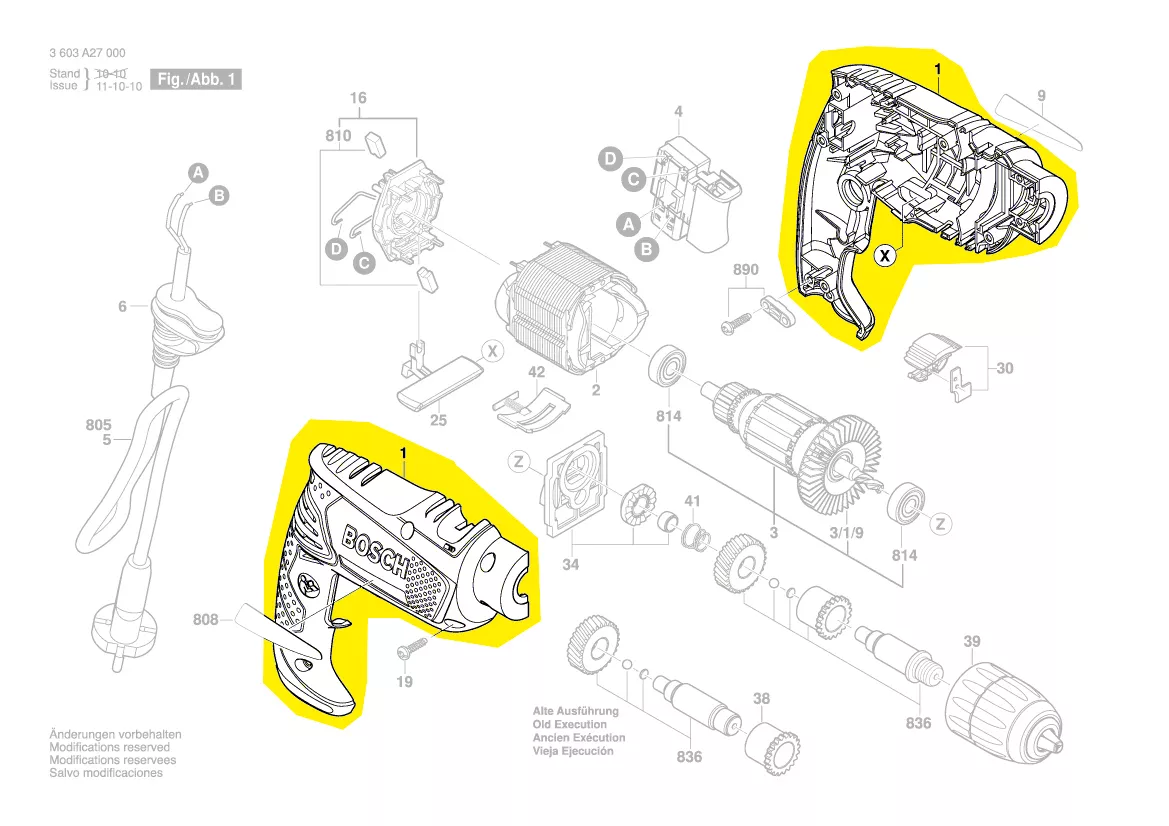 Coquille PSB 500 RE / PSB 530 RE / PSB 570 RE